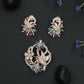 Rose Gold Pendant Set with Pigeon and Bloom Detailing