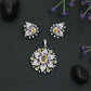 Pendant Set with Leaf Petal Floral Composition