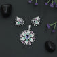 Pendant Set with Leaf Petal Floral Composition