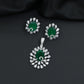 Festive floral pendant set with layered petal detailing and statement centerpiece
