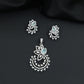 Designer pendant set showcasing a flower silhouette with cascading leaf accents