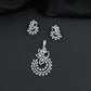 Designer pendant set showcasing a flower silhouette with cascading leaf accents