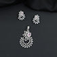 Designer pendant set showcasing a flower silhouette with cascading leaf accents