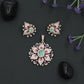 Pendant Set with Leaf Petal Floral Composition