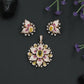 Pendant Set with Leaf Petal Floral Composition
