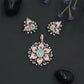 Pendant Set with Leaf Petal Floral Composition