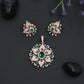 Pendant Set with Leaf Petal Floral Composition
