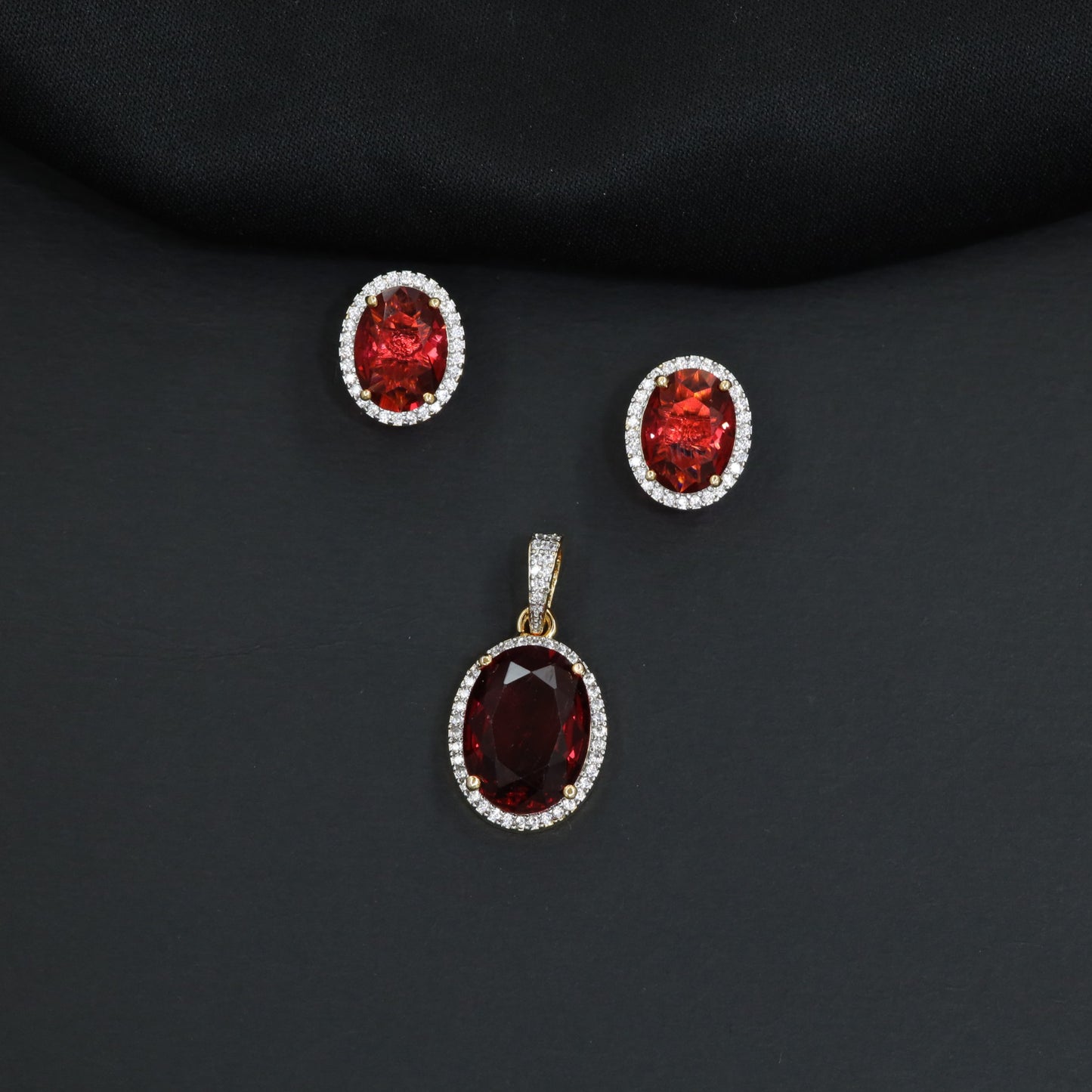 Decorative oval pendant set showcasing timeless craftsmanship and balanced design