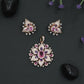 Pendant Set with Leaf Petal Floral Composition