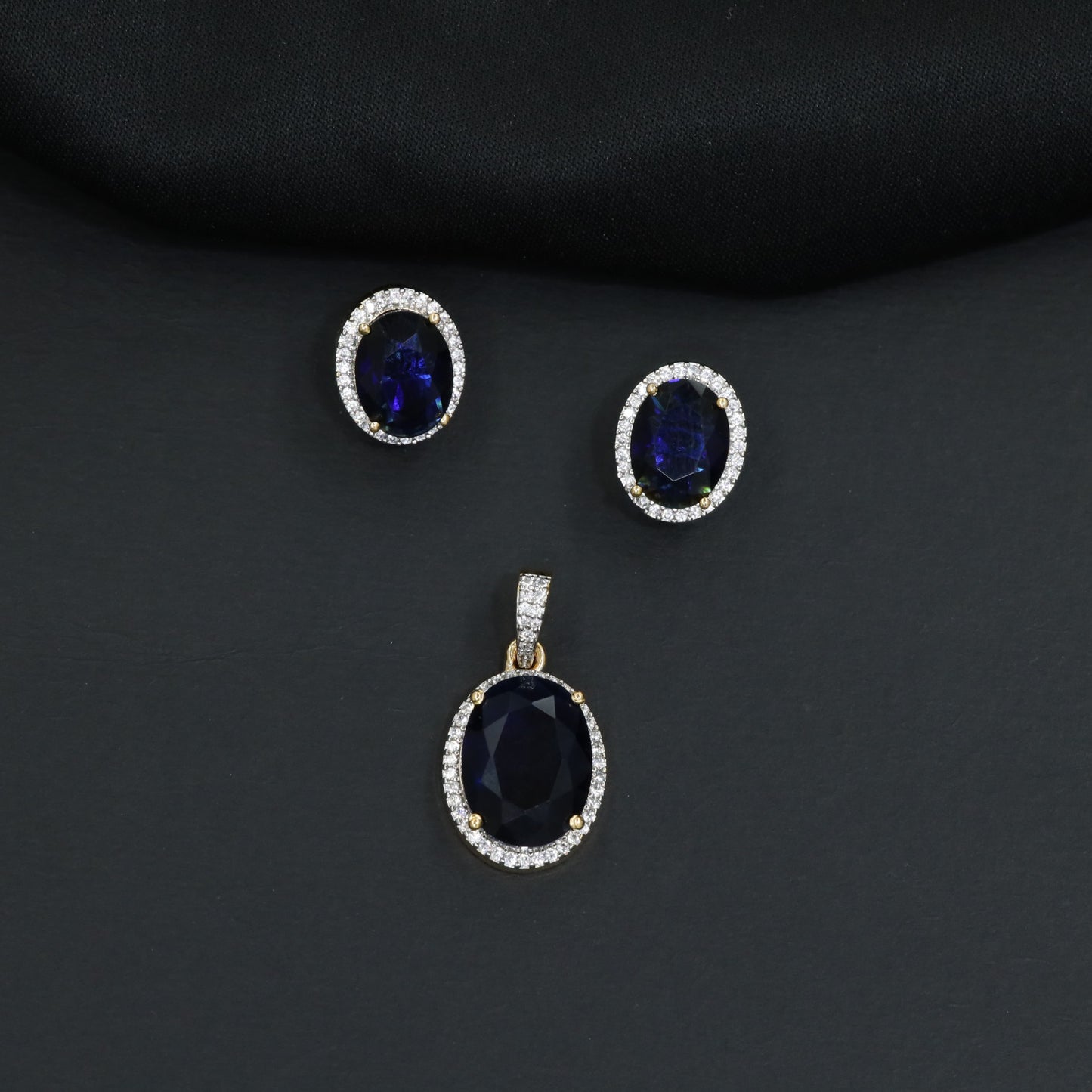 Decorative oval pendant set showcasing timeless craftsmanship and balanced design