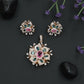 Rose Gold Floral Pendant Set with Openwork Petal Styling