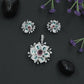 Rose Gold Floral Pendant Set with Openwork Petal Styling