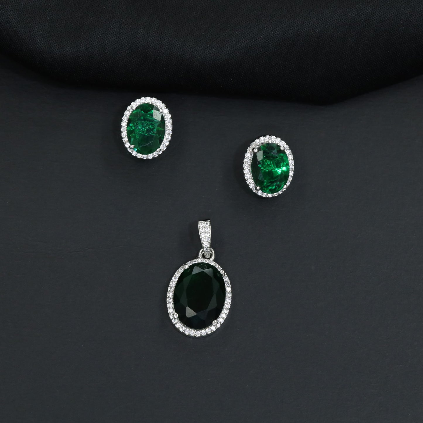 Decorative oval pendant set showcasing timeless craftsmanship and balanced design