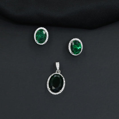 Decorative oval pendant set showcasing timeless craftsmanship and balanced design