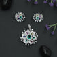 Rose Gold Floral Pendant Set with Openwork Petal Styling