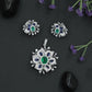 Rose Gold Floral Pendant Set with Openwork Petal Styling