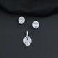 Decorative oval pendant set showcasing timeless craftsmanship and balanced design