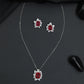 Floral bloom chain with pendant designed with marquise petal detailing