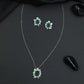 Floral bloom chain with pendant designed with marquise petal detailing