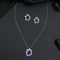 Floral bloom chain with pendant designed with marquise petal detailing