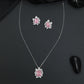Floral bloom chain with pendant designed with marquise petal detailing