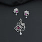 Contemporary square frame pendant set with flowing swirl construction