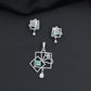 Contemporary square frame pendant set with flowing swirl construction