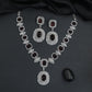 Exquisite bridal statement botanical necklace with repeating cushion-cut motifs