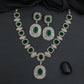 Exquisite bridal statement botanical necklace with repeating cushion-cut motifs