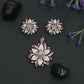 Crystal Blossom Pendant Set with Radiating Petal Arrangement