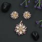Crystal Blossom Pendant Set with Radiating Petal Arrangement