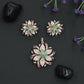 Crystal Blossom Pendant Set with Radiating Petal Arrangement