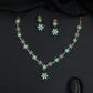 Graceful festive alignment necklace featuring an alternating starburst motif