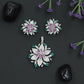 Crystal Blossom Pendant Set with Radiating Petal Arrangement
