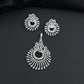 Sunburst Floral Pendant Set with Open Circle Design