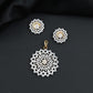 Grand pendant set framed by starburst panel borders