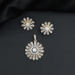 Classic pendant set with floral motif composition