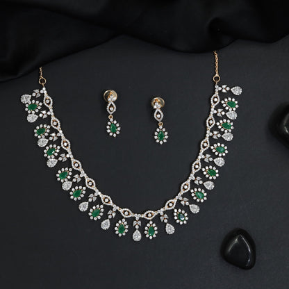 Classical openwork layout bridal Gj necklace set for elegant festive wear