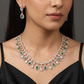 Classical openwork layout bridal Gj necklace set for elegant festive wear