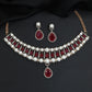 Classic royal pearl strand choker with a suspended teardrop halo pendant