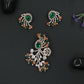 Ornamental Paisley Rose Gold Pendant Set with Radiating Design