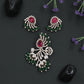 Ornamental Paisley Rose Gold Pendant Set with Radiating Design