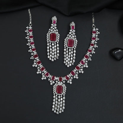 Chandelier fringe necklace set with pendant tassel centerpiece