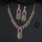 Chandelier fringe necklace set with pendant tassel centerpiece