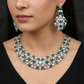 Signature atelier rhodium necklace set with petal-inspired station detailing