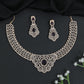 Floral Lattice GJ Necklace Set with Ornamental Medallion Design