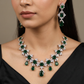 Botanical station GJ necklace set with pendant drop accents
