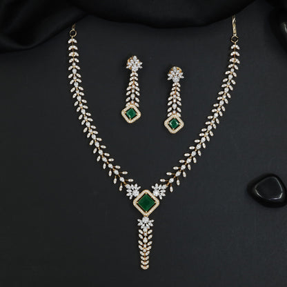 Fine art jewellery GJ necklace set with chevron-inspired detailing