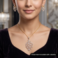Floral Cascade Pendant Set with Decorative Curved Design