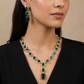 Signature atelier rhodium necklace set with pendant-led design